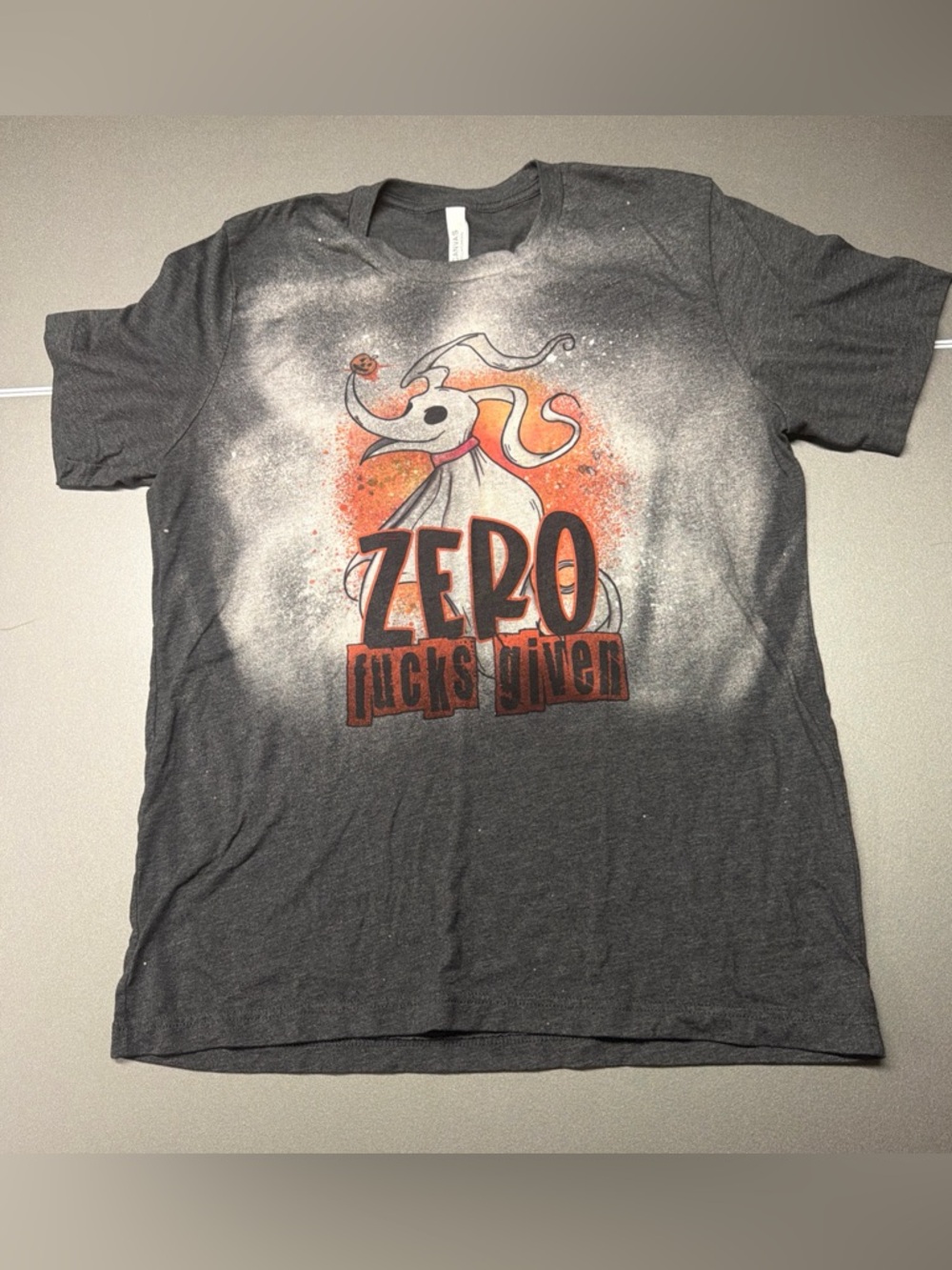 Bella + Canvas Women's Medium Graphic T-Shirt Zero‎ F**** Given Short Sleeve